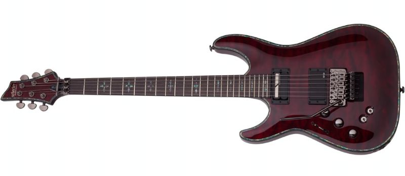 Schecter Hellraiser C-1 FR S Left Handed Rosewood Fretboard Electric Guitar Black Cherry 1828-SHC