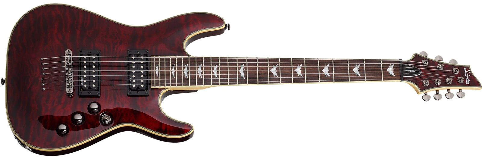 Schecter Omen Extreme-7 String Electric Guitar – Black Cherry 2008-SHC - The Guitar World