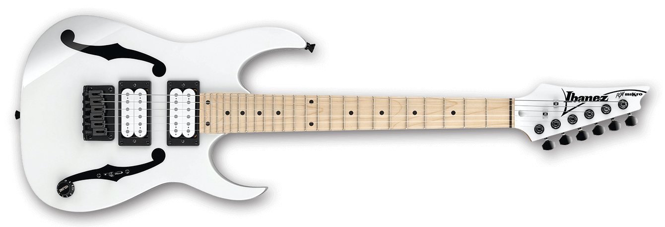 Ibanez Paul Gilbert miKro Electric Guitar - White - The Guitar World