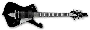 Ibanez PSM10-BK Paul Stanley Signature 6 String Electric Guitar in Black - The Guitar World