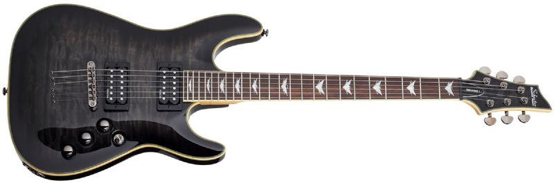 Schecter Omen Extreme-6 String Electric Guitar See-Thru Black 2025-SHC