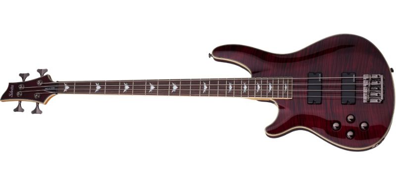Schecter Omen Extreme-4 Left Handed Bass Guitar In Black Cherry 2046-SHC