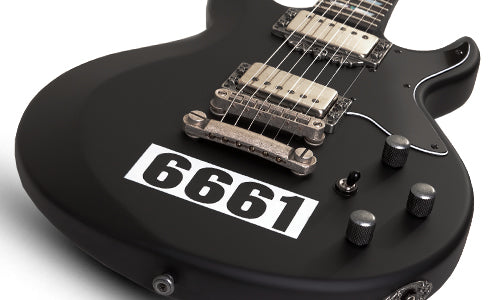Schecter Zacky Vengeance 6661 Electric Guitar, Satin Black w/6661 Graphic 207-SHC - The Guitar World