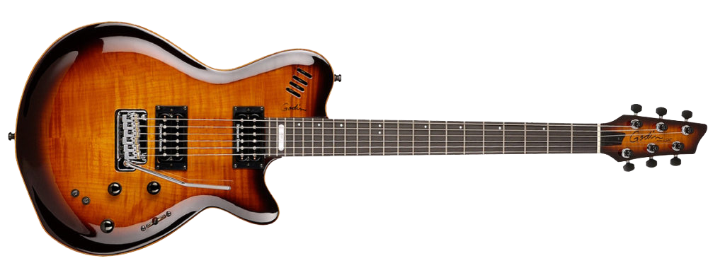 GODIN LGXT IN COGNAC BURST FLAME AA - The Guitar World