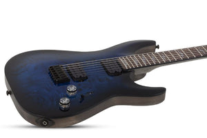 Schecter Omen Elite-6 Electric Guitar, See-Thru Blue Burst 2452-SHC