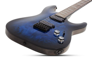 Schecter Omen Elite-6 Electric Guitar, See-Thru Blue Burst 2452-SHC