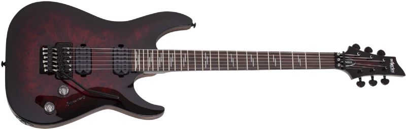 Schecter Omen Elite-6 Floyd Rose Electric Guitar, Black Cherry Burst 2453-SHC