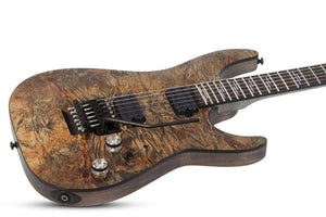 Schecter Omen Elite-6 Floyd Rose Electric Guitar, Charcoal 2454-SHC