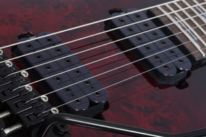 Schecter Omen Elite-6 Left-Handed Floyd Rose Electric Guitar, Black Cherry Burst 2460-SHC