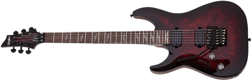 Schecter Omen Elite-6 Left-Handed Floyd Rose Electric Guitar, Black Cherry Burst 2460-SHC