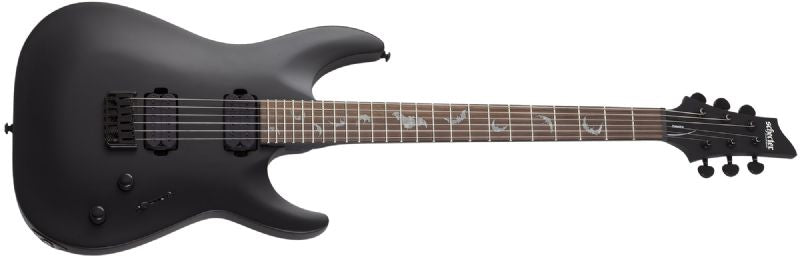 Schecter Damien-6 Electric Guitar, Satin Black 2470-SHC