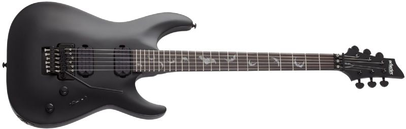 Schecter Damien-6 Floyd Rose Electric Guitar, Satin Black 2471-SHC