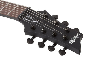 Schecter Damien-7 7-String Electric Guitar, Satin Black 2472-SHC