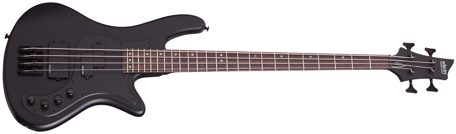 Schecter Stiletto Stealth Bass in Satin Black - SKU 2522-SHC