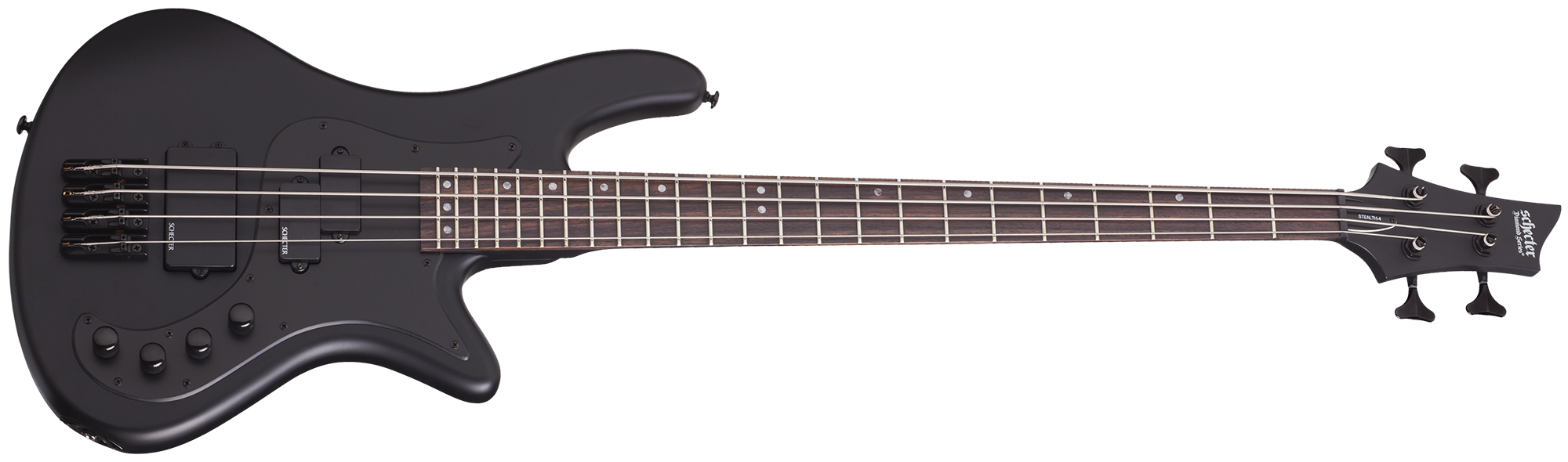Schecter Stiletto Stealth Bass in Satin Black - SKU 2522-SHC