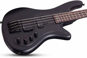 Schecter Stiletto Stealth Bass in Satin Black - SKU 2522-SHC