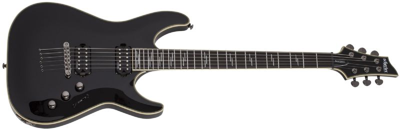 Schecter C-1 Blackjack Series Electric Guitar, Gloss Black 2560-SHC