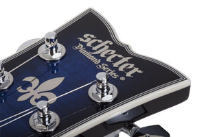 Schecter Solo-Ii Supreme Left-Handed Electric Guitar, See-Thru Blue Burst 2593-SHC