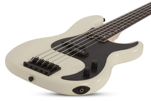 Schecter P-5 Flat Top Electric Bass in Ivory 2922-SHC - The Guitar World