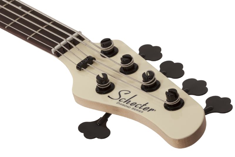 Schecter P-5 Flat Top Electric Bass in Ivory 2922-SHC - The Guitar World