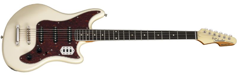Schecter Hellcat-6 Electric Guitar, Ivory Pearl 294-SHC