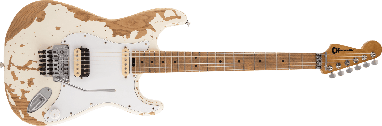 Charvel Henrik Danhage Limited Edition Signature Pro-Mod So-Cal Style 1 HS FR M, Maple Fingerboard, White Relic 2966035855