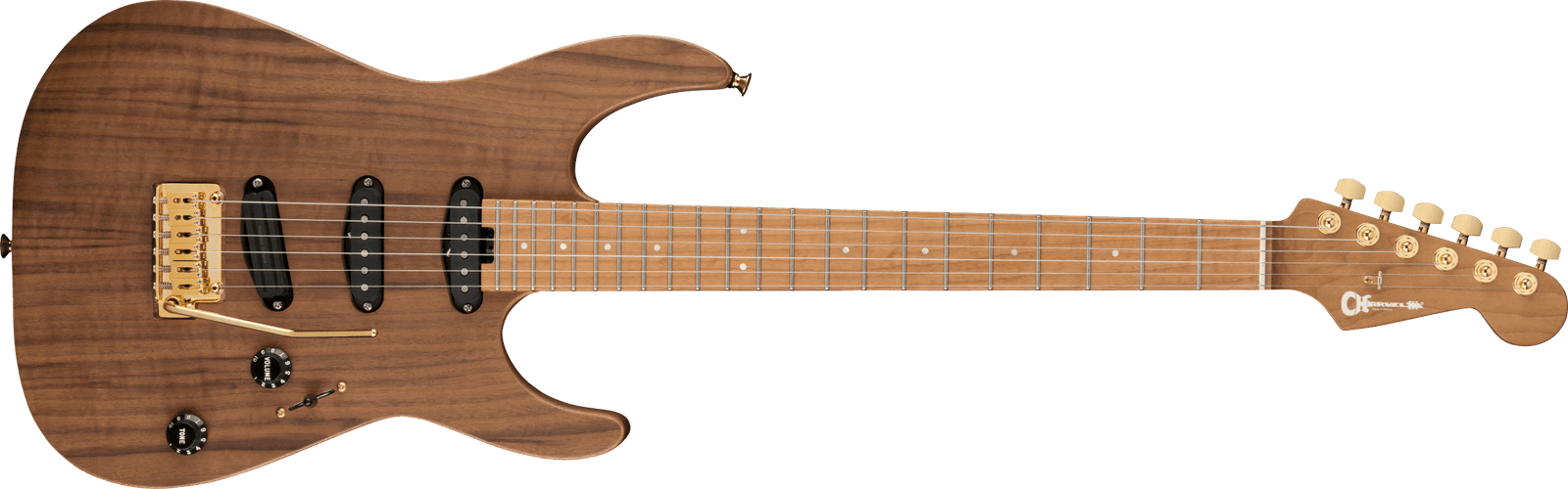 Charvel  Pro-Mod DK22 SSS 2PT CM Mahogany with Walnut, Caramelized Maple Fingerboard, Natural 2969016557