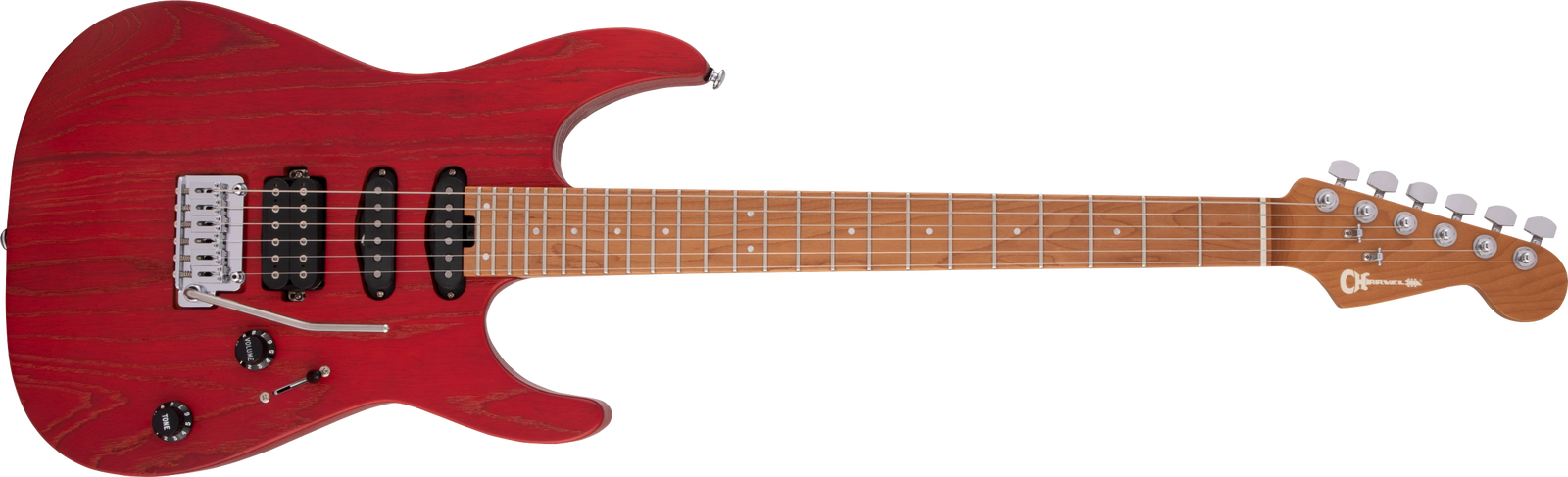 Charvel Pro-Mod DK24 HSS 2PT CM Ash, Caramelized Maple Fingerboard, Red Ash 2969413539