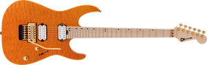 Charvel Pro-Mod DK24 HH FR M Mahogany with Quilt Maple, Maple Fingerboard, Dark Amber 2969431558