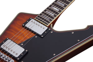 Schecter E-1 Custom Special Edition Electric Guitar, Vintage Sunburst 3105-SHC