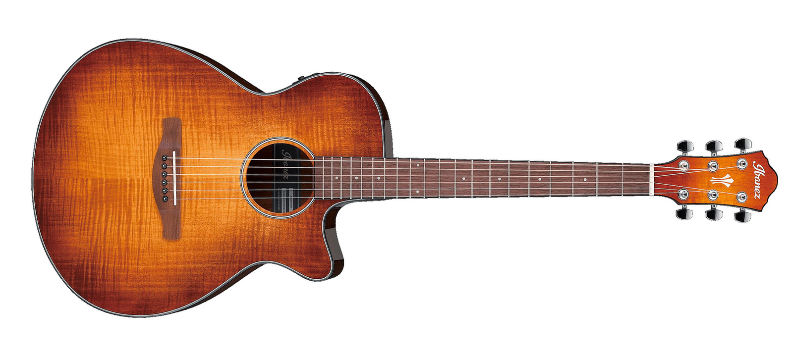 Ibanez AEG70VVH AEG Series 6-String RH Acoustic Electric Guitar in Vintage Violin High Gloss