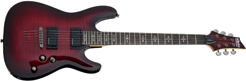 Schecter Demon 6 CRB Crimson Burst Electric Guitar with Duncan 3245-SHC