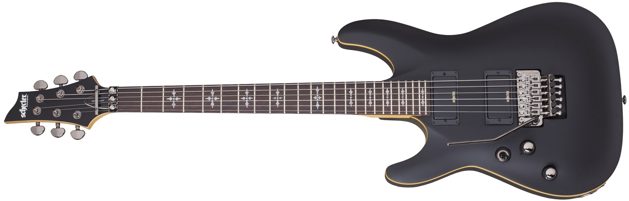 Schecter Demon-6 FR Left-Handed Electric Guitar, Satin Black 3666-SHC - The Guitar World