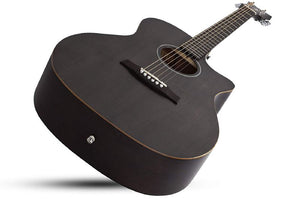 Schecter Deluxe Acoustic in Satin See Thru Black 3716-SHC