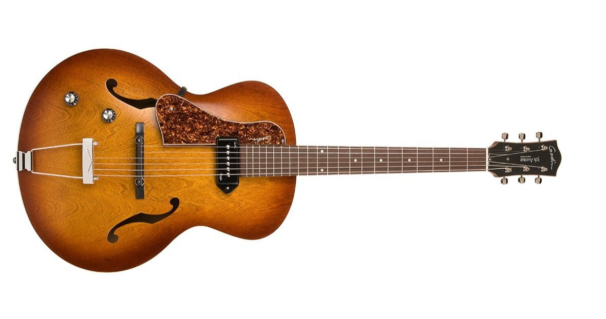 Godin 5th Avenue Kingpin P90 in Cognac Burst Left-Handed 037728