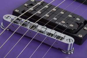 Schecter C-6 Deluxe 6-String Electric Guitar in Satin Purple 429-SHC - The Guitar World