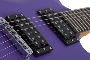 Schecter C-6 Deluxe 6-String Electric Guitar in Satin Purple 429-SHC - The Guitar World