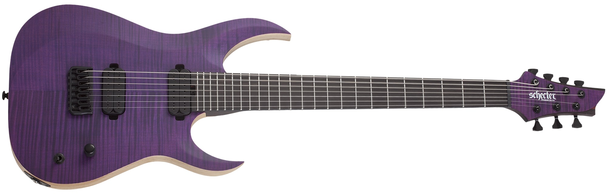 Schecter John Browne Tao-7 7 String Electric Guitar Satin Trans Purple 463-SHC