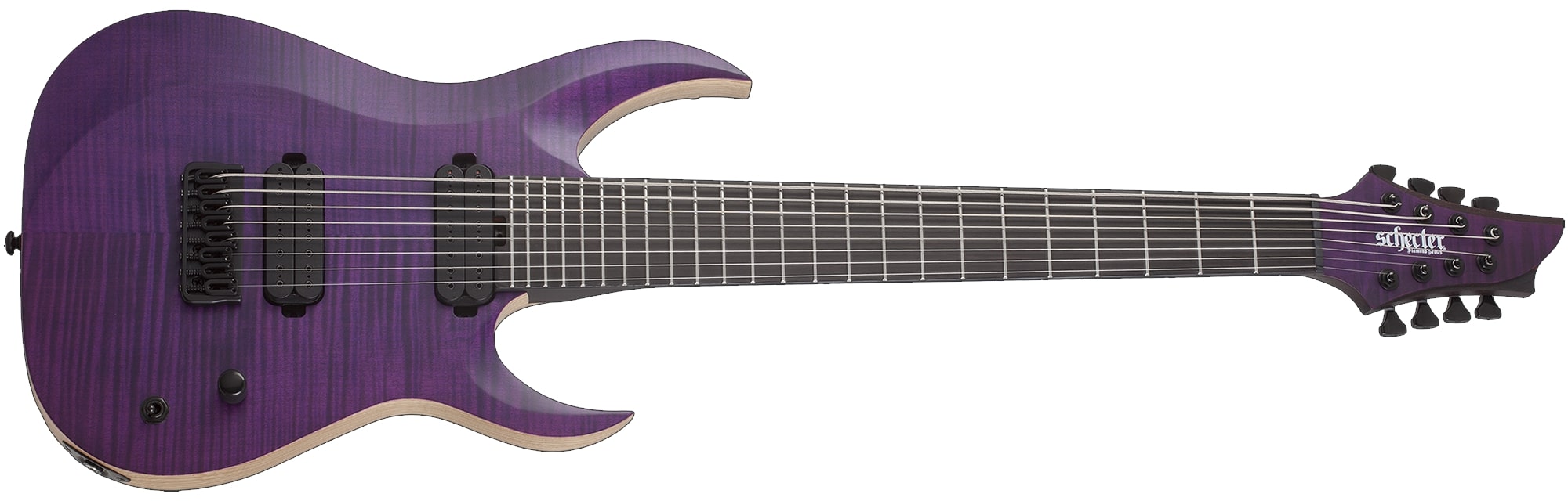 Schecter John Browne Tao-8 8 String Electric Guitar, Satin Trans Purple 464-SHC