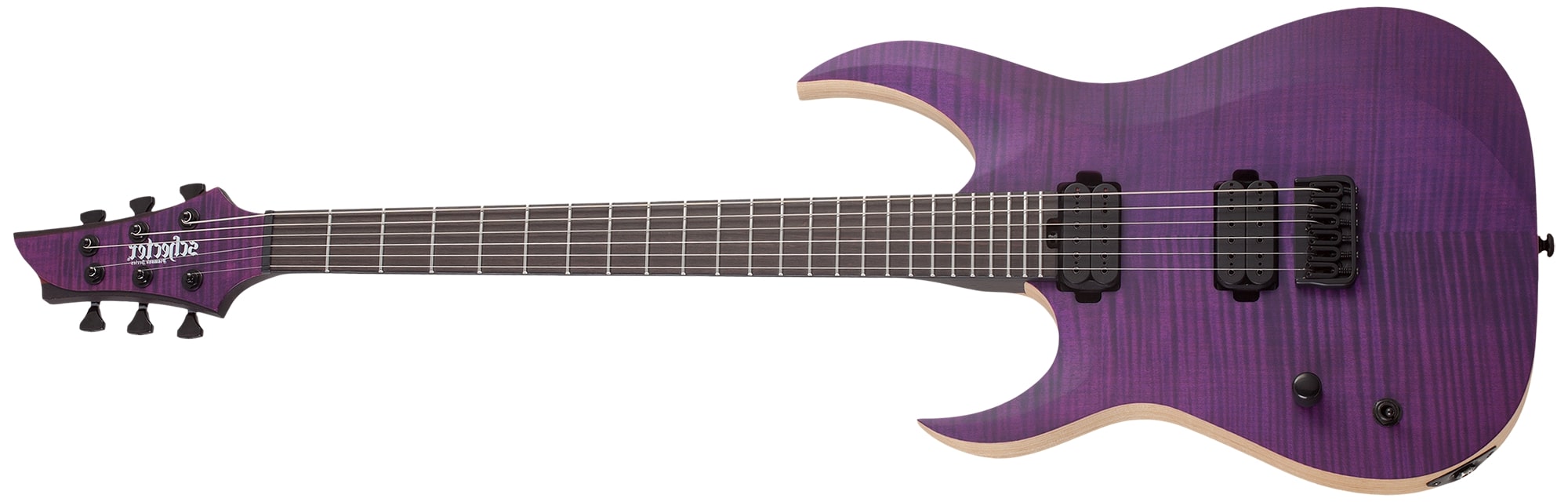 Schecter John Browne Tao-6 Left Handed Electric Guitar, Satin Trans Purple 465-SHC