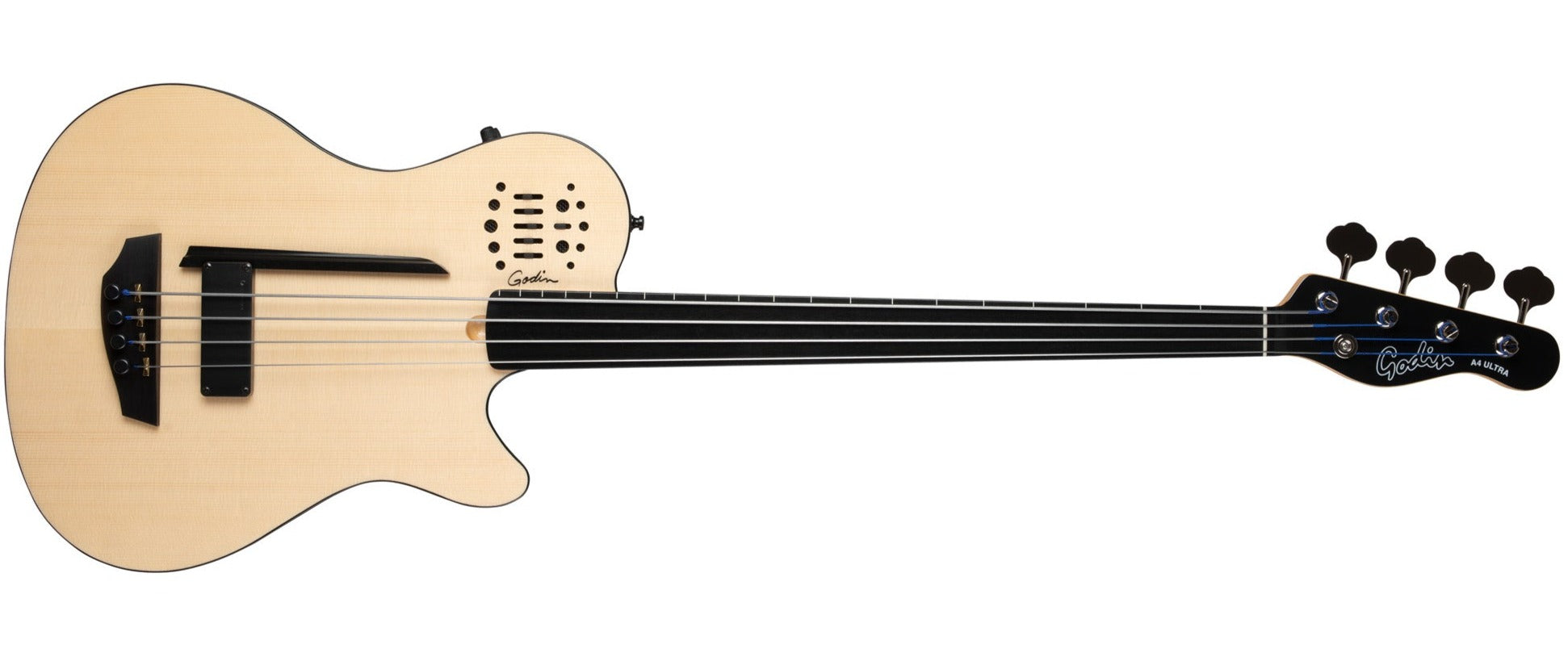Godin A4 Ultra Natural Fretless Acoustic Electric Bass - The 