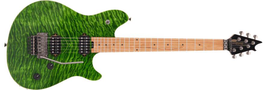 EVH WOLFGANG STANDARD QM, BAKED MAPLE FINGERBOARD, TRANSPARENT GREEN 5107003587