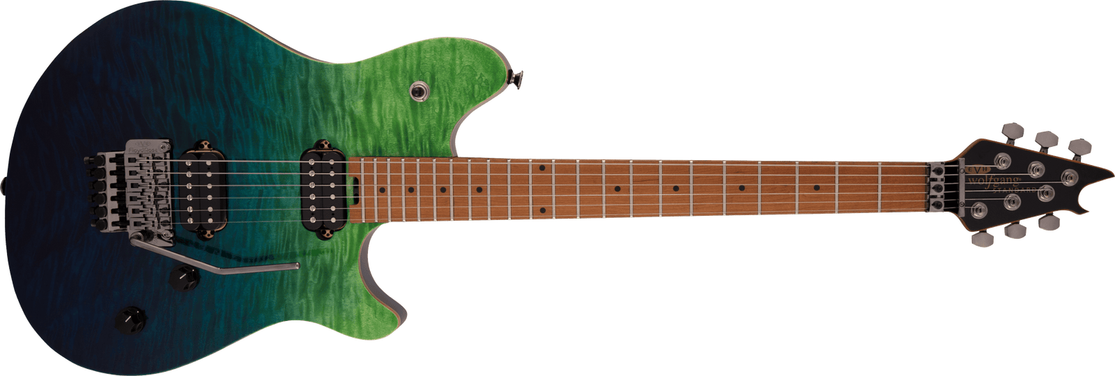 EVH Wolfgang WG Standard QM, Baked Maple Fingerboard in Tahiti Night