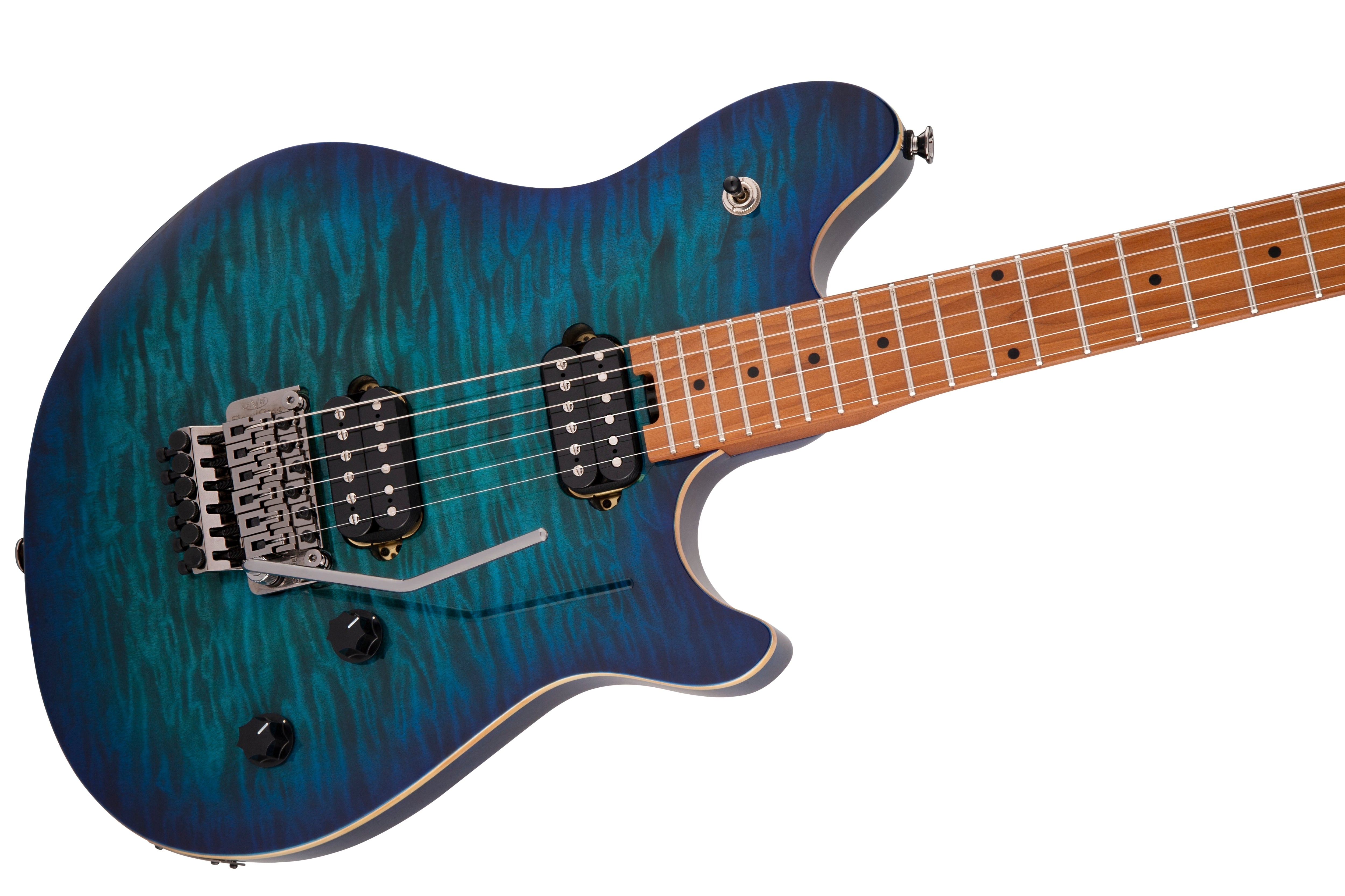 EVH Wolfgang WG Standard QM, Baked Maple Fingerboard in Chlorine