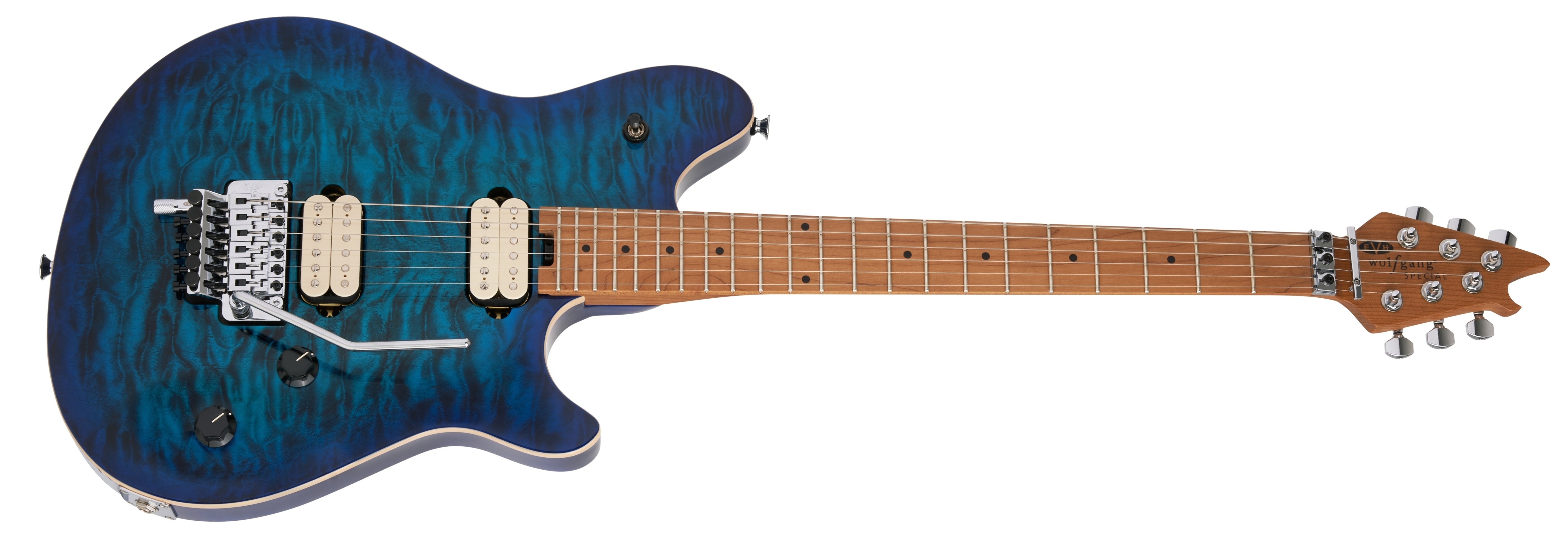 EVH WOLFGANG SPECIAL QM, BAKED MAPLE FINGERBOARD, CHLORINE BURST