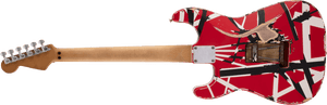 EVH Striped Series Frankie, Maple Fingerboard in Red White Black Relic