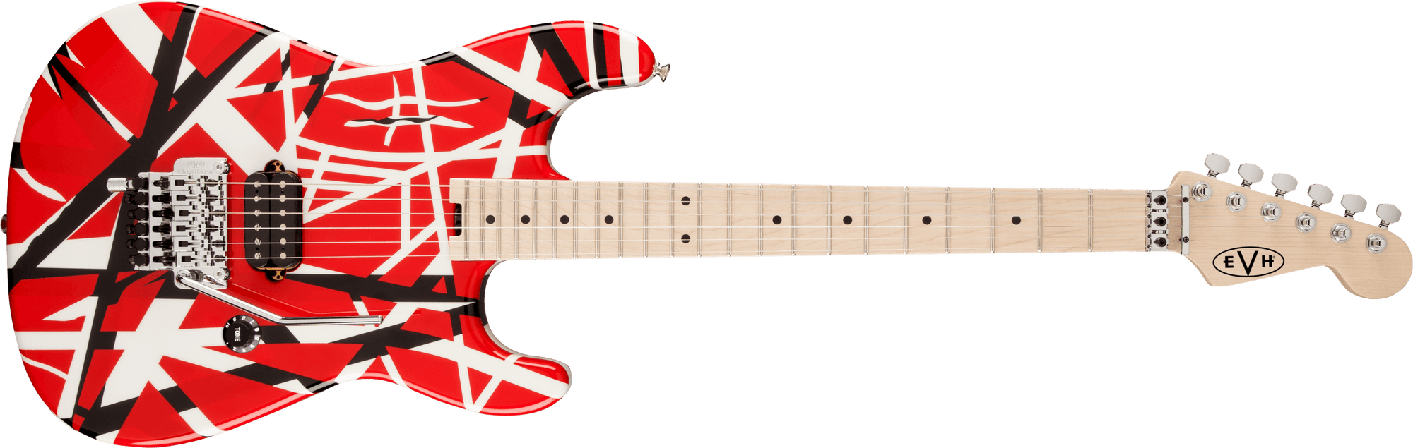 EVH Stripe Series Electric Guitar in Red, Black and White
