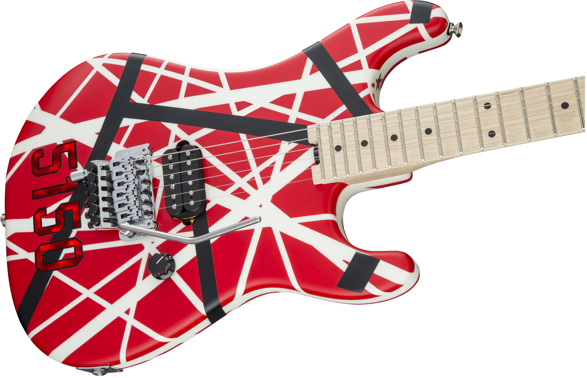 EVH STRIPED SERIES 5150 RED BLACK WHITE 5107902515 The Guitar