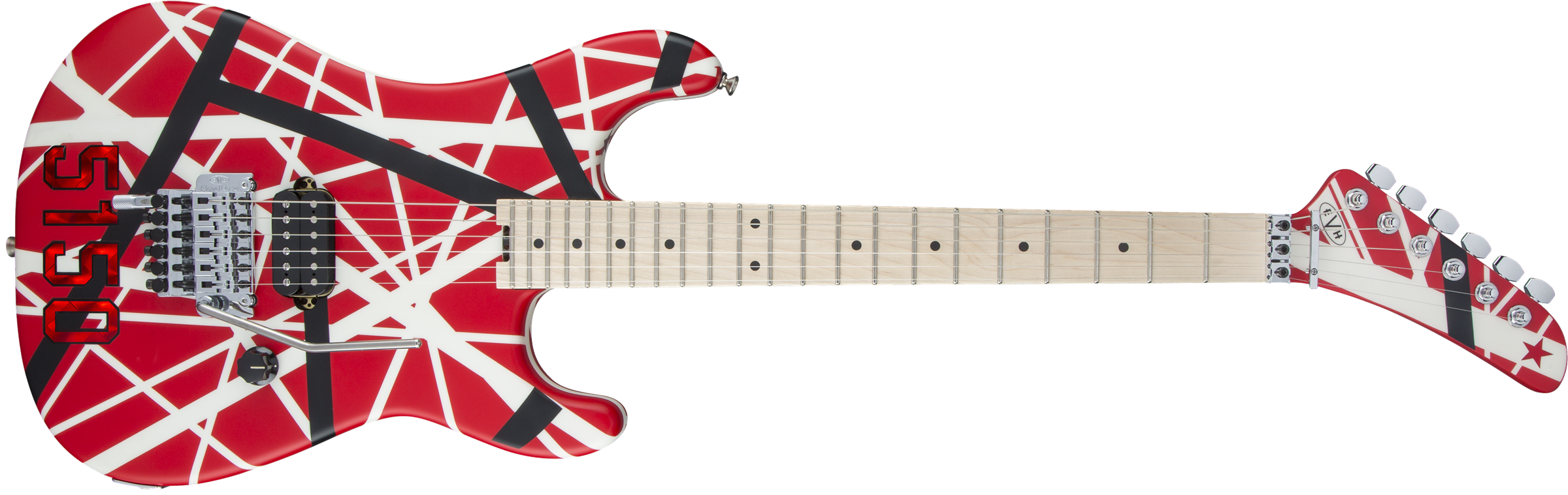 EVH STRIPED SERIES 5150 RED, BLACK, WHITE 5107902515 - The