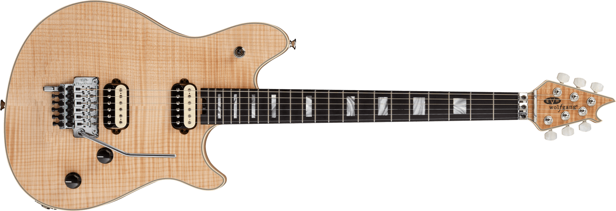 EVH Wolfgang USA Electric Guitar with Ebony Fingerboard and 5A Flame Top in Natural